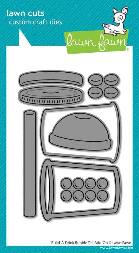 Lawn Fawn - Stanzschablone "Build-A-Drink Bubble Tea" Add-on Die