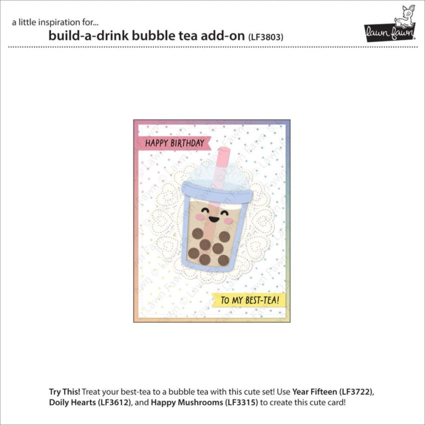 Lawn Fawn - Stanzschablone "Build-A-Drink Bubble Tea" Add-on Die