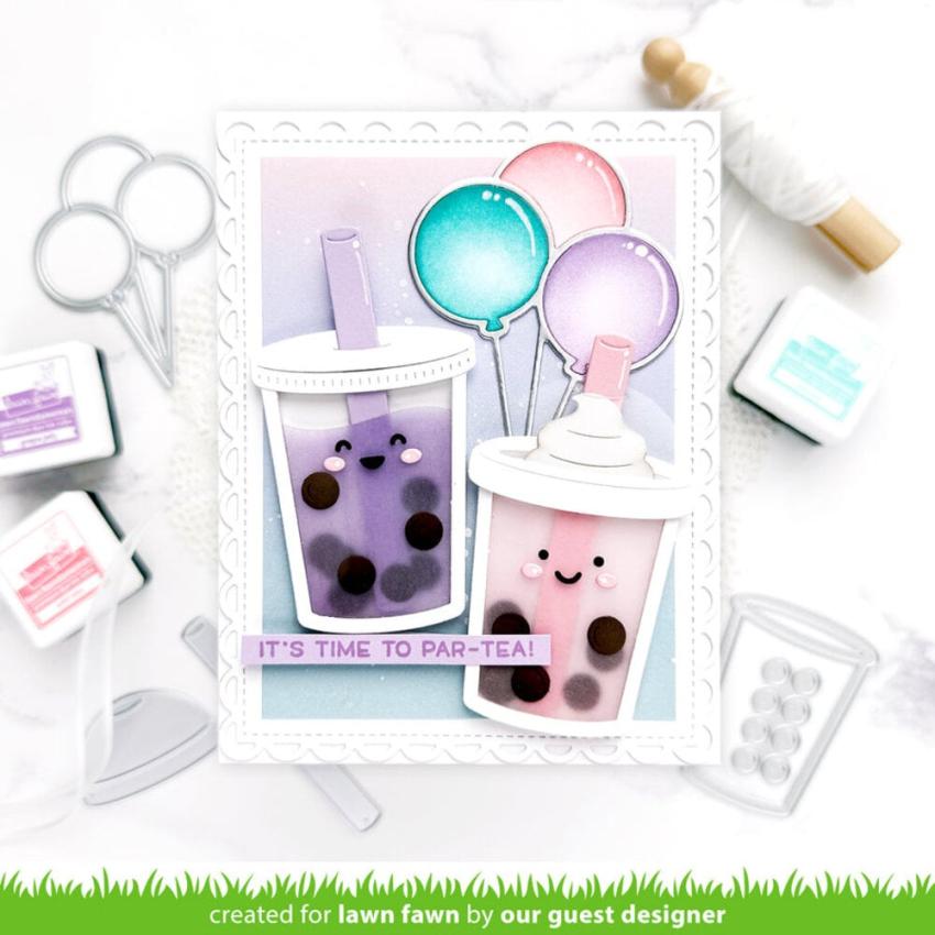 Lawn Fawn - Stanzschablone "Build-A-Drink Bubble Tea" Add-on Die