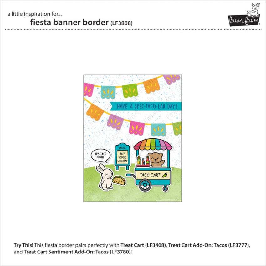 Lawn Fawn - Stanzschablone "Fiesta Banner Border" Dies