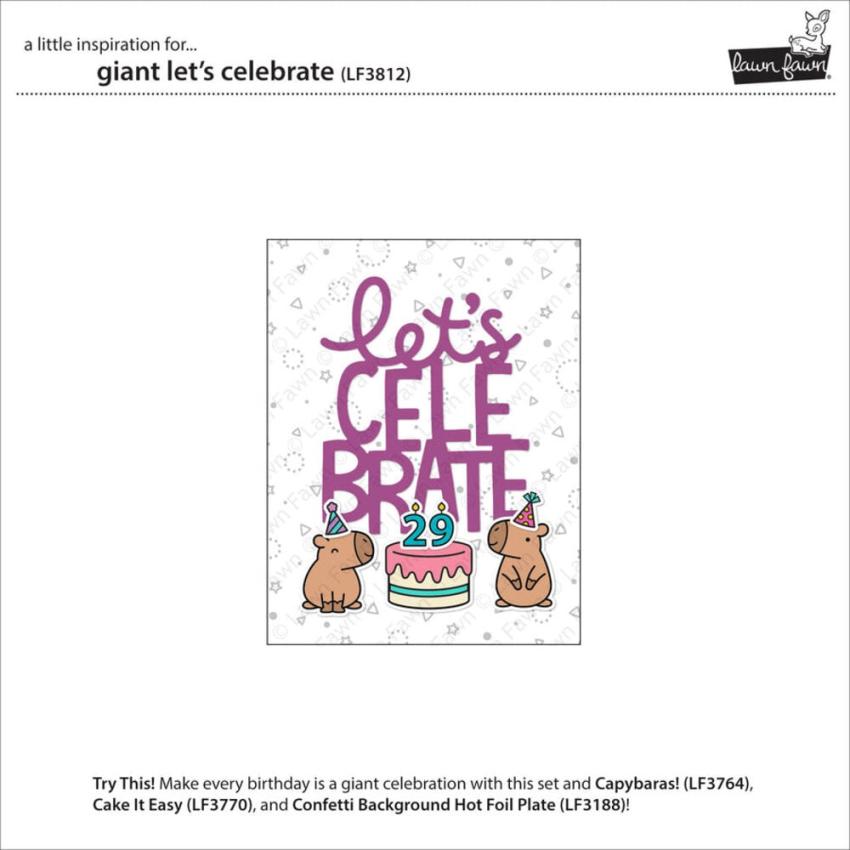 Lawn Fawn - Stanzschablone "Giant Let's Celebrate" Dies