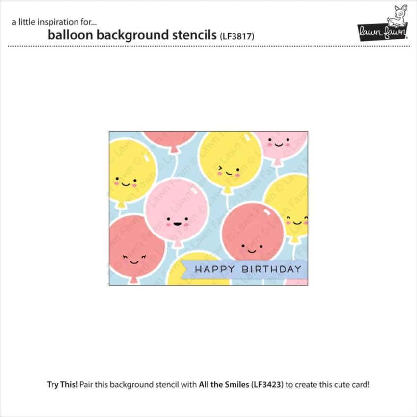 Lawn Fawn - Schablone "Balloon Background" Stencil