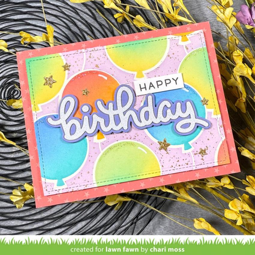 Lawn Fawn - Schablone "Balloon Background" Stencil
