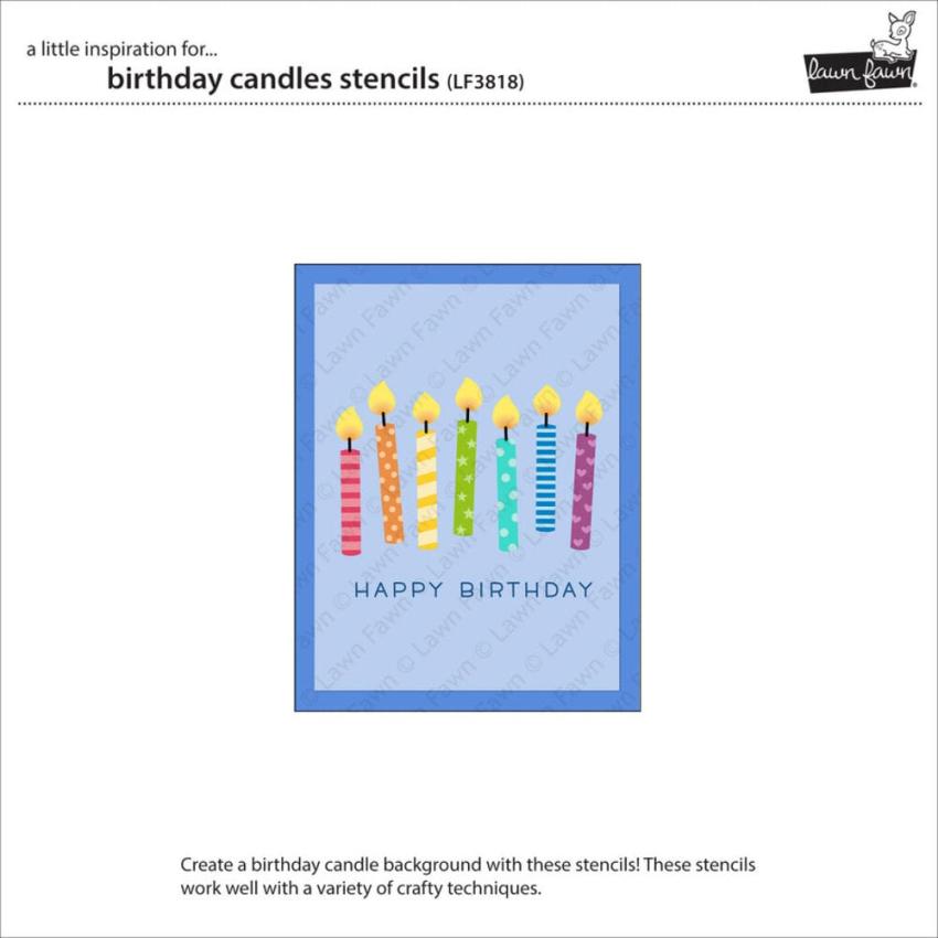 Lawn Fawn - Schablone "Birthday Candles" Stencil