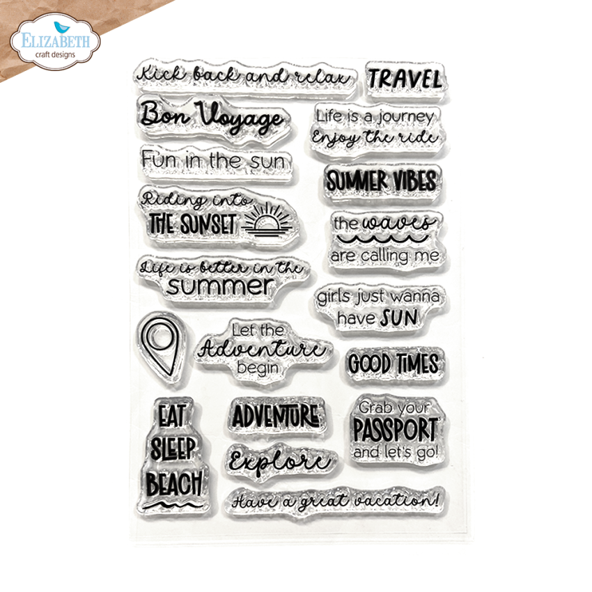 Elizabeth Craft Designs - Stempelset "Summer Travel Sentiments" Clear Stamps
