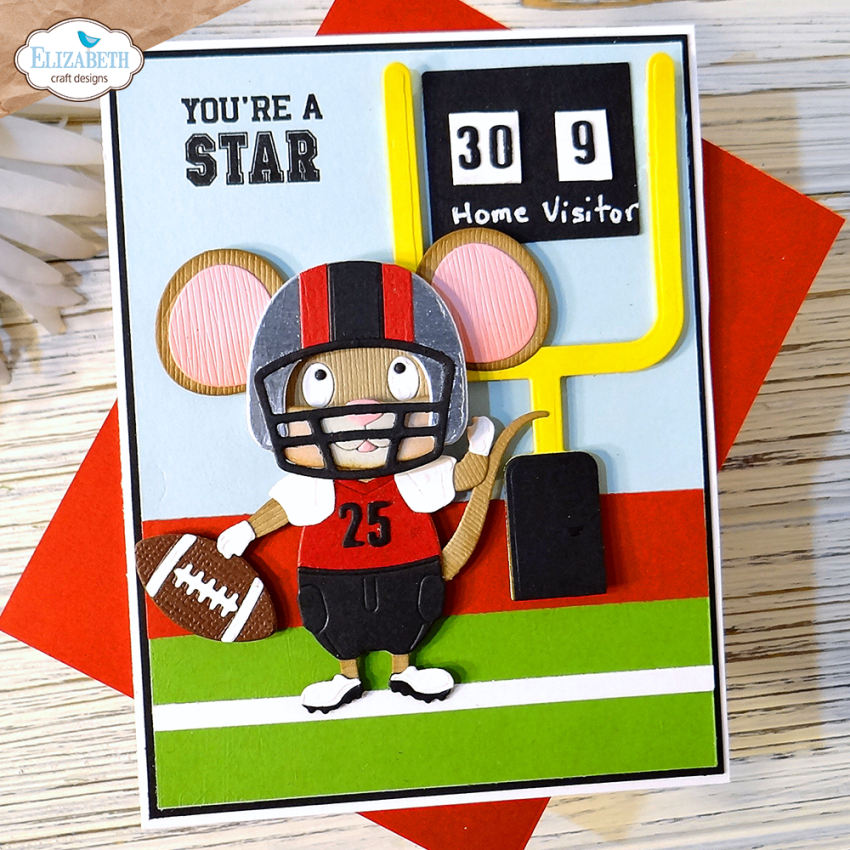 Elizabeth Craft Designs - Stanzschalone "Football/ Baseball Accessories" Dies