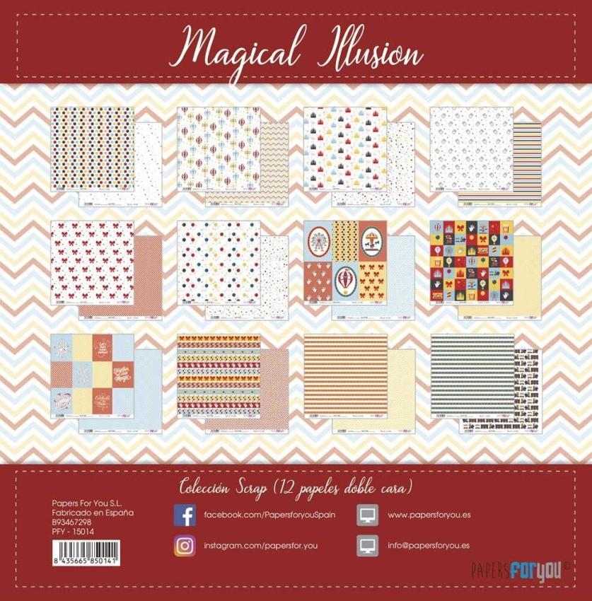 Papers For You - Designpapier "Magical Illusion" Scrap Paper Pack 30,5 x 32 cm - 12 Bogen