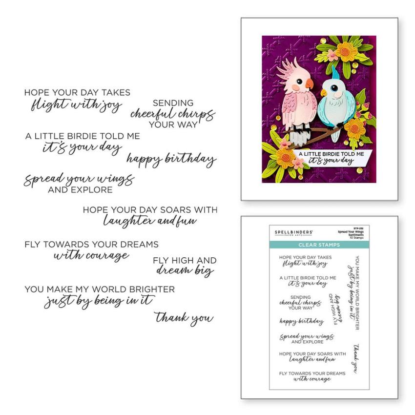 Spellbinders - Stempelset "Cheerful Chirps" Clear Stamps