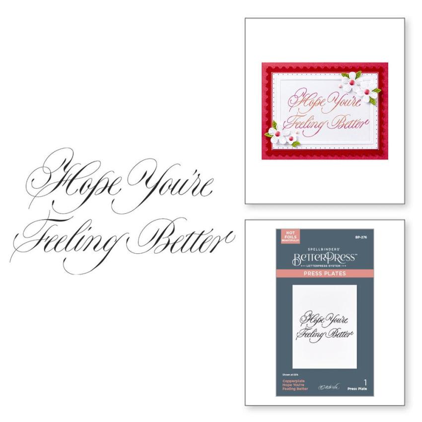 Spellbinders - Buchdrucktechnik "Copperplate Happy Everything" BetterPress Plate