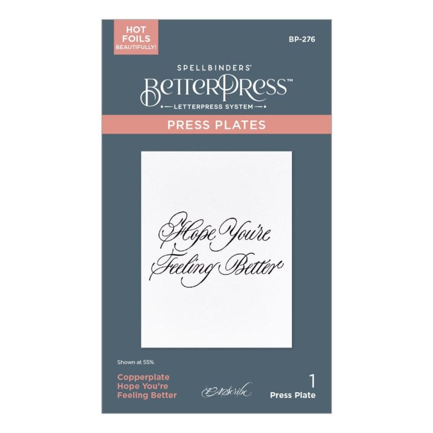 Spellbinders - Buchdrucktechnik "Copperplate Happy Everything" BetterPress Plate