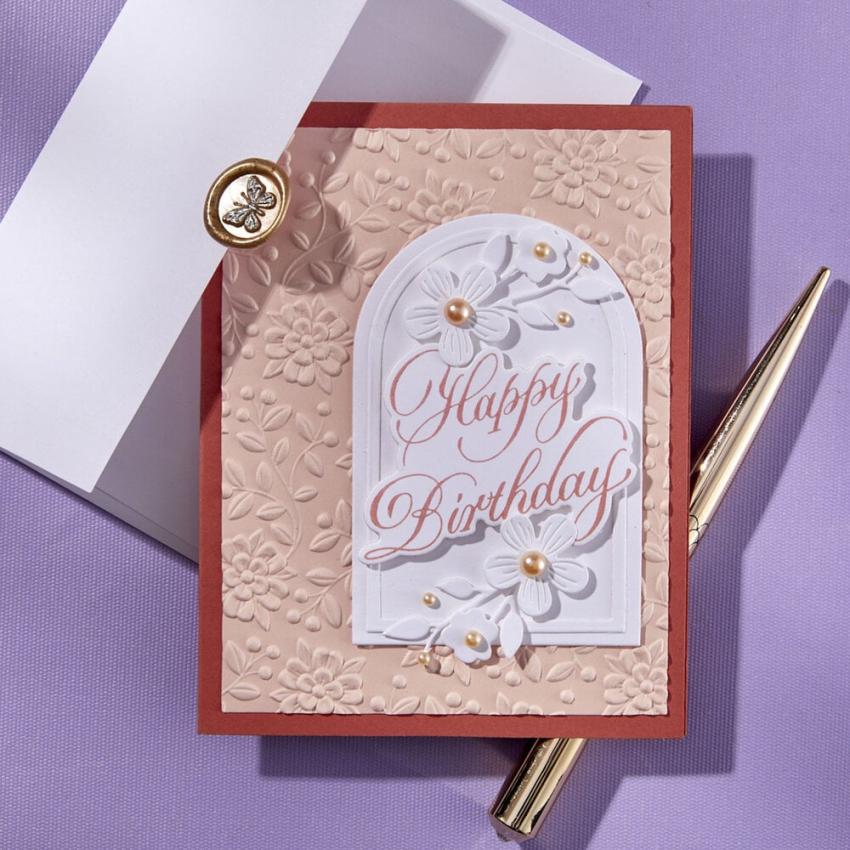 Spellbinders - Buchdrucktechnik "Happy Birthday and Everything" BetterPress Plate & Dies