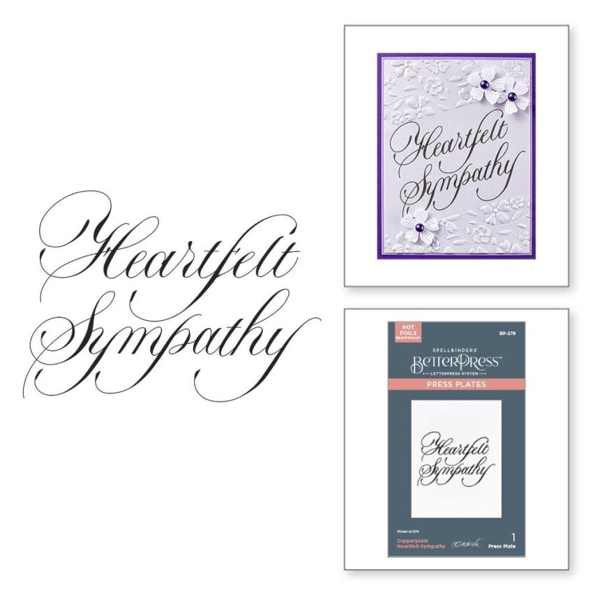 Spellbinders - Buchdrucktechnik "Heartfelt Sympathy" BetterPress Plate