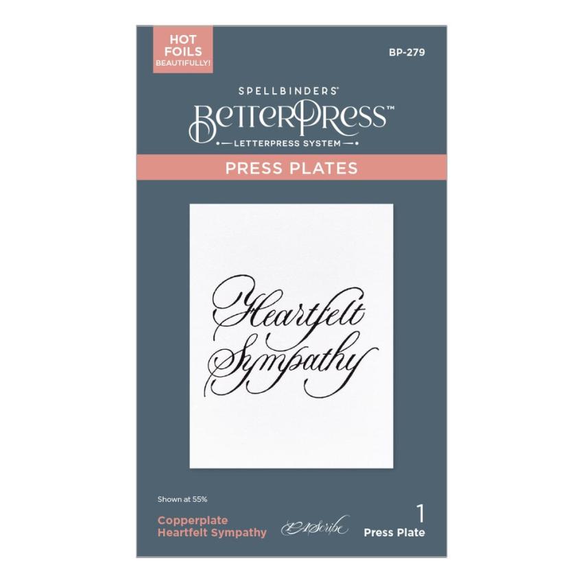 Spellbinders - Buchdrucktechnik "Heartfelt Sympathy" BetterPress Plate