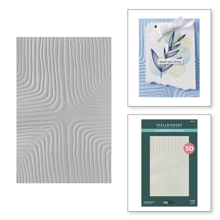 Spellbinders - Prägefolder "Lined Corners" Embossingfolder