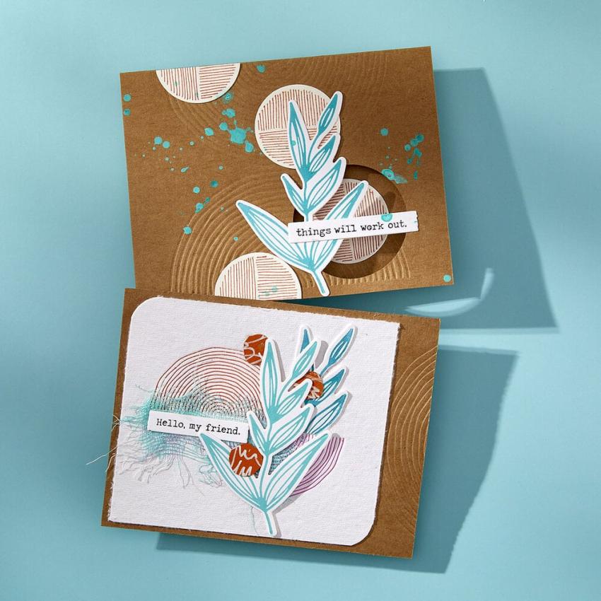 Spellbinders - Buchdrucktechnik "Growing" BetterPress Plate & Dies