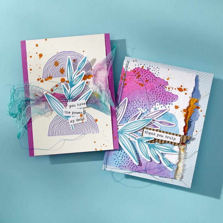Spellbinders - Buchdrucktechnik "Growing" BetterPress Plate & Dies