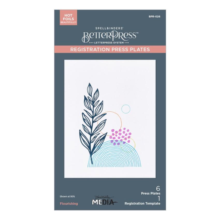 Spellbinders - Buchdrucktechnik "Flourishing" BetterPress Plate