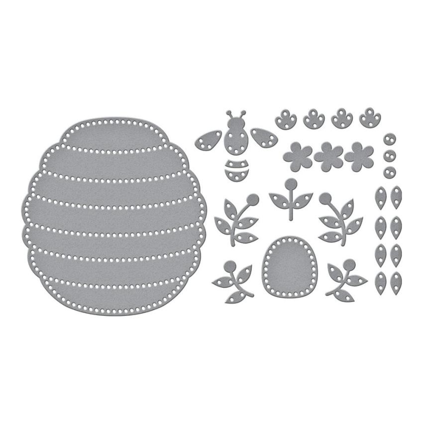 Spellbinders - Stanzschablone "Floral Beehive" Dies