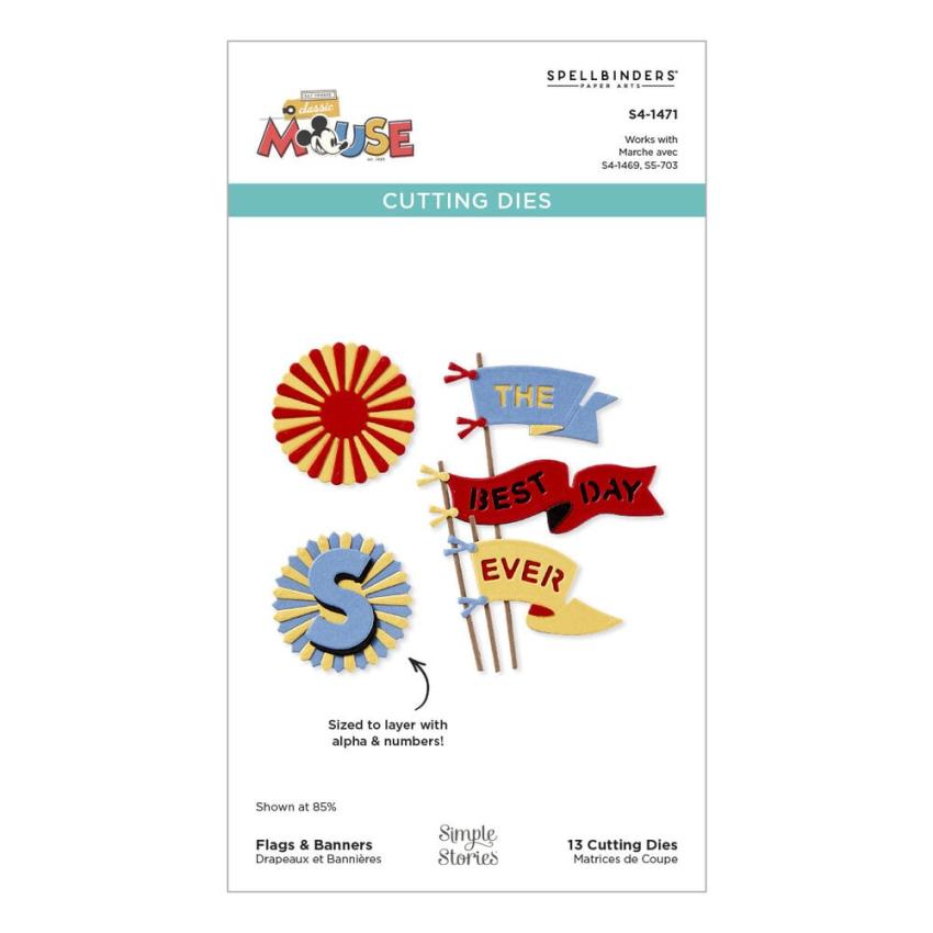 Spellbinders - Stanzschablone "Flags & Banners" Dies