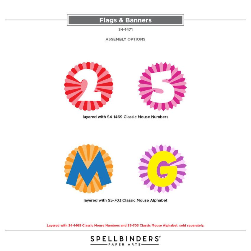 Spellbinders - Stanzschablone "Flags & Banners" Dies