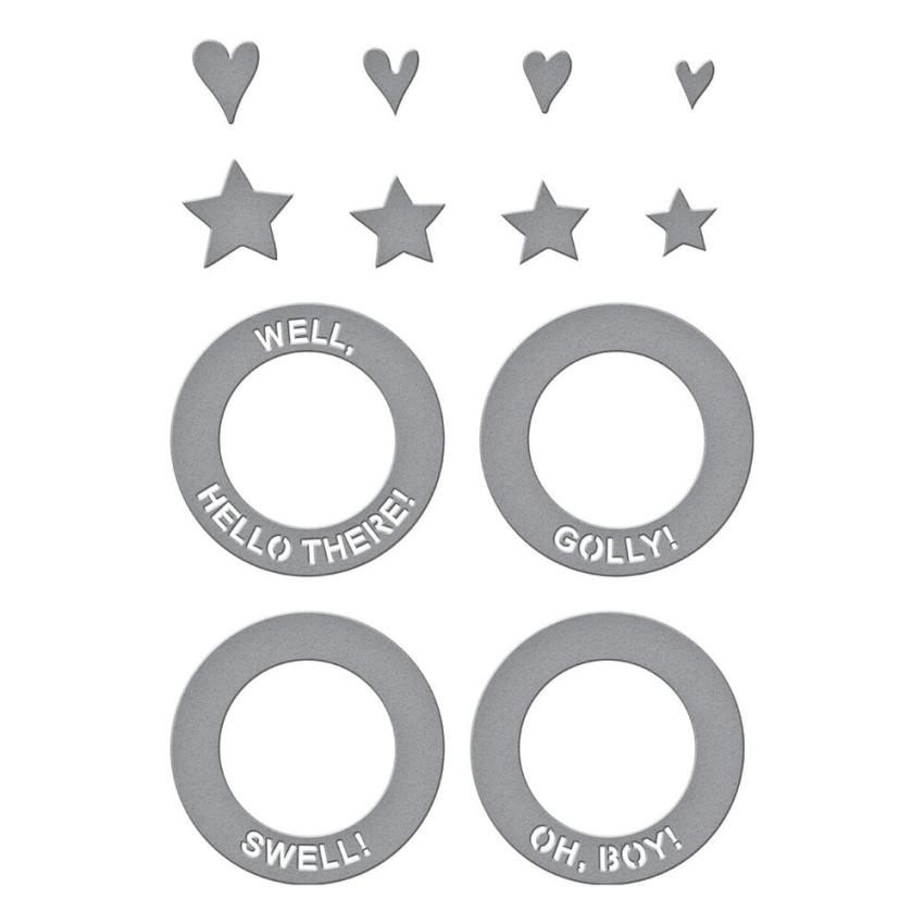 Spellbinders - Stanzschablone "Frame & Sentiments" Dies