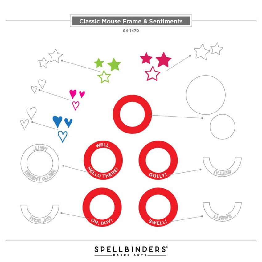 Spellbinders - Stanzschablone "Frame & Sentiments" Dies