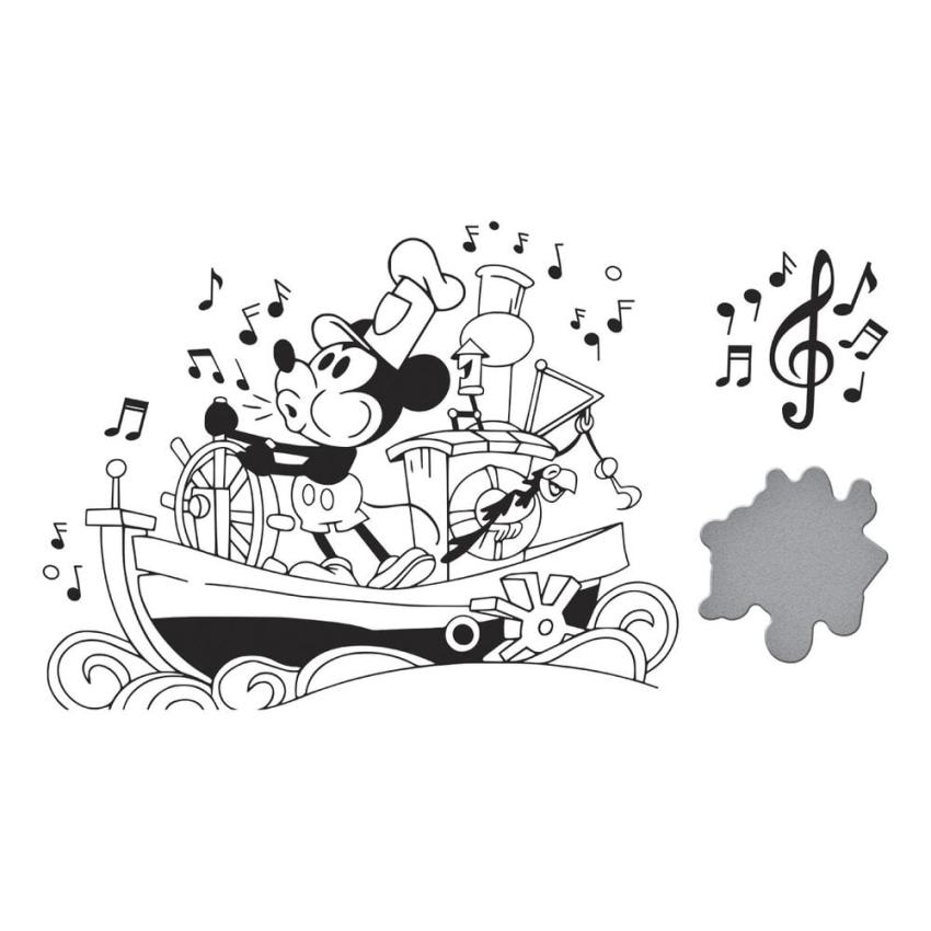 Spellbinders - Buchdrucktechnik "Steamboat Willie" BetterPress Plate & Dies