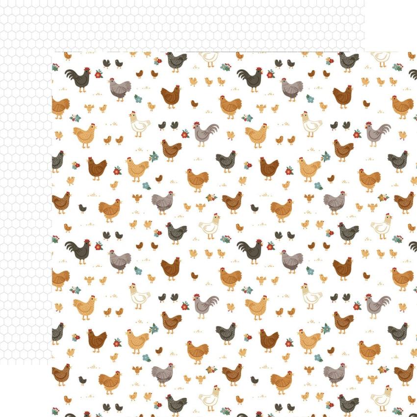 Echo Park - Designpapier "Chickens" Collection Kit 12x12 Inch - 12 Bogen