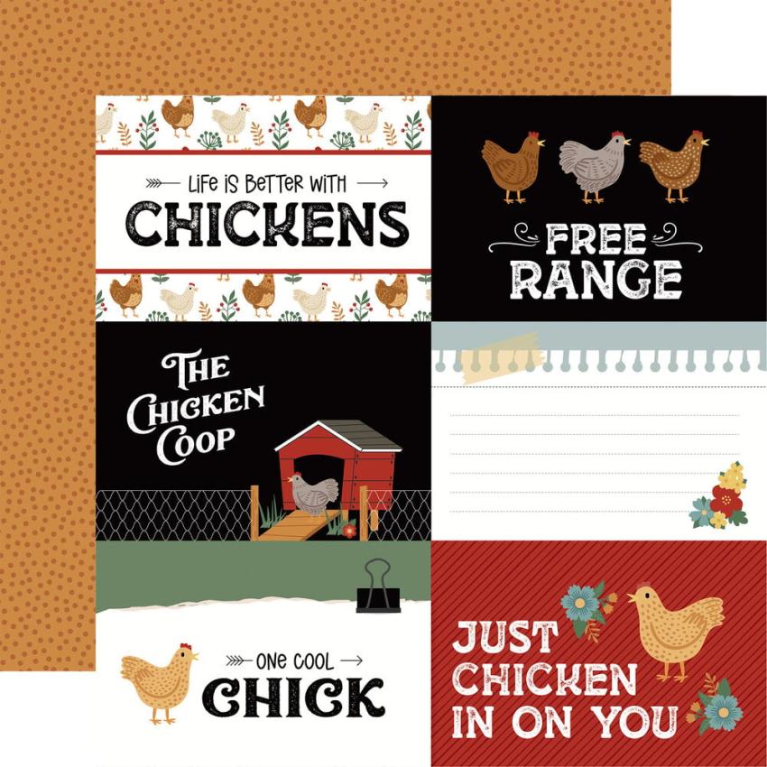 Echo Park - Designpapier "Chickens" Collection Kit 12x12 Inch - 12 Bogen