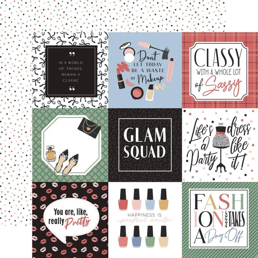 Echo Park - Designpapier "Fashion" Collection Kit 12x12 Inch - 12 Bogen