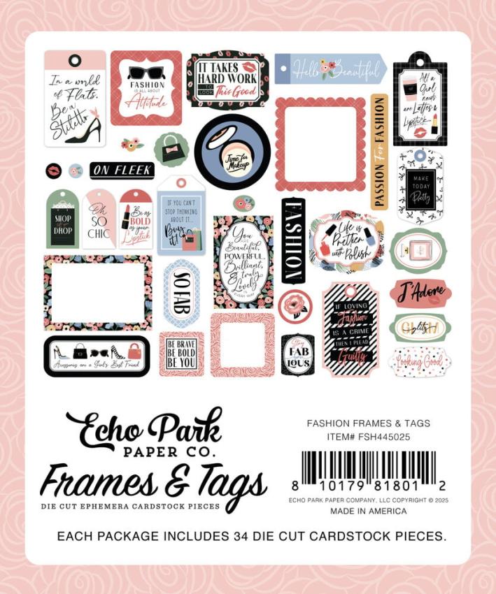Echo Park - Stanzteile & Anhänger "Fashion" Frames & Tags 