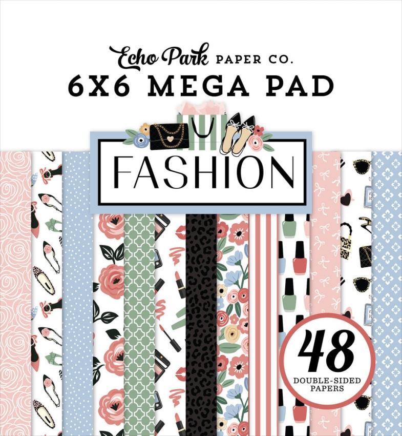 Echo Park - Designpapier "Fashion" Cardmakers Mega Pad 6x6 Inch - 48 Bogen