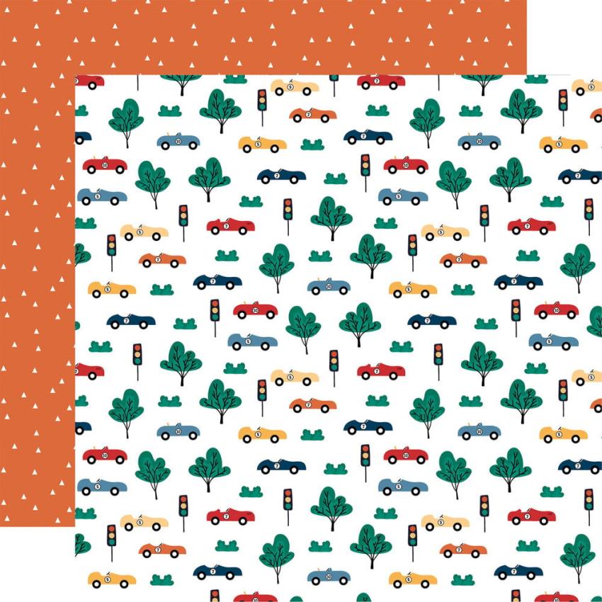 Echo Park - Designpapier "Vroom!" Collection Kit 12x12 Inch - 12 Bogen