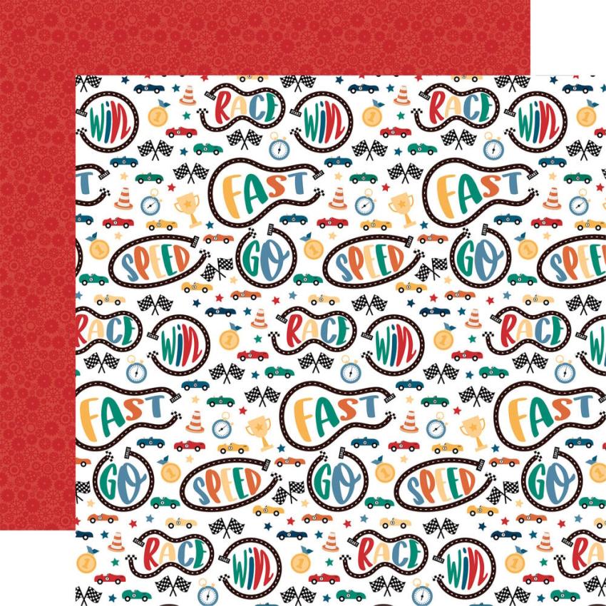 Echo Park - Designpapier "Vroom!" Collection Kit 12x12 Inch - 12 Bogen