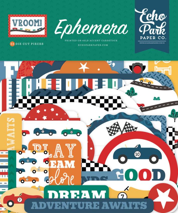 Echo Park - Stanzteile "Vroom!" Ephemera