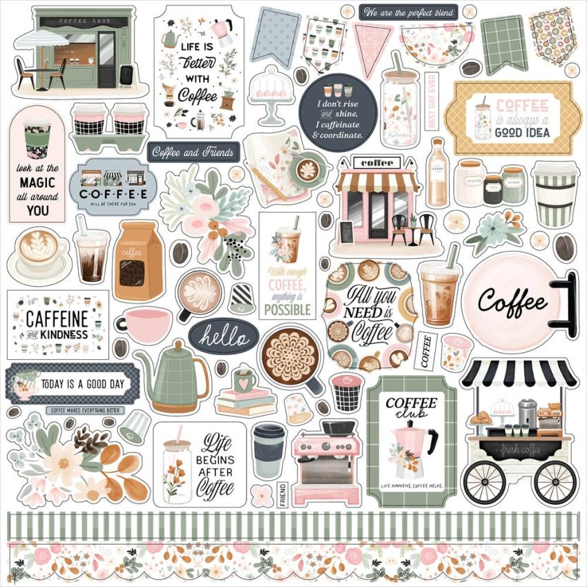 Carta Bella - Designpapier "Coffee Shop" Collection Kit 12x12 Inch - 12 Bogen  