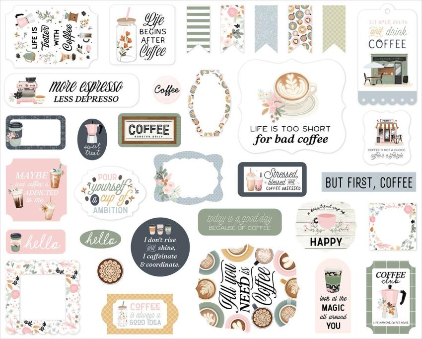 Carta Bella - Stanzteile "Coffee Shop" Ephemera