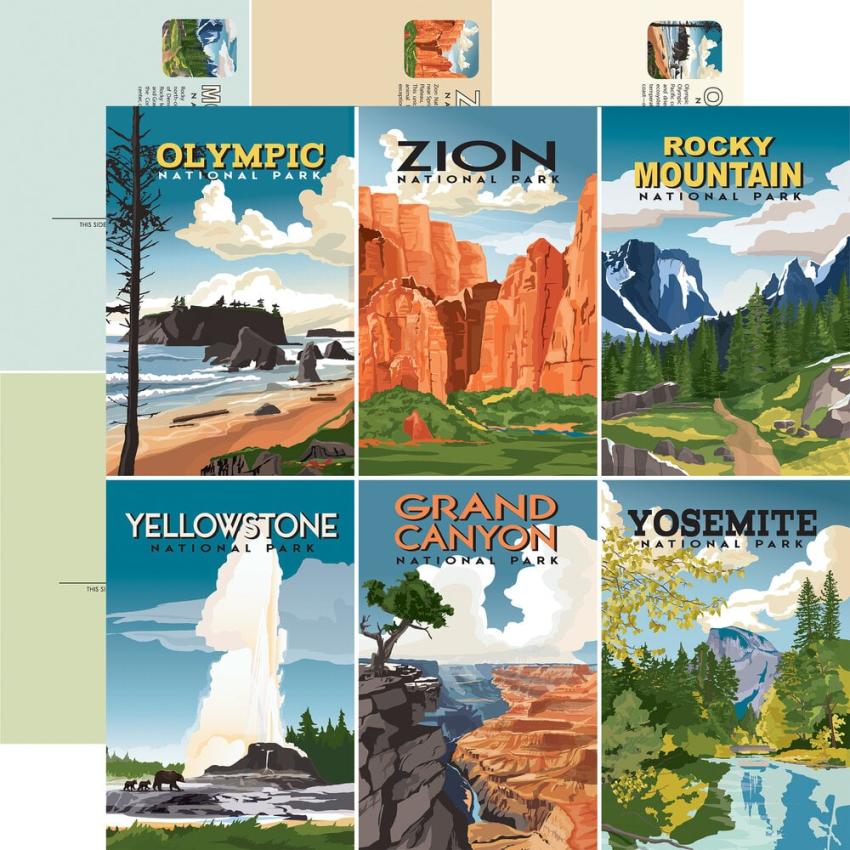 Carta Bella - Designpapier "National Parks" Collection Kit 12x12 Inch - 12 Bogen  