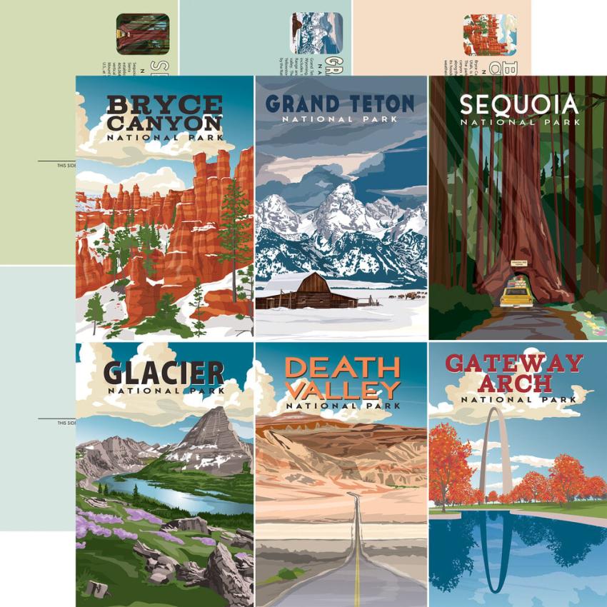 Carta Bella - Designpapier "National Parks" Collection Kit 12x12 Inch - 12 Bogen  