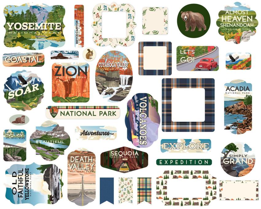 Carta Bella - Stanzteile "National Parks" Ephemera