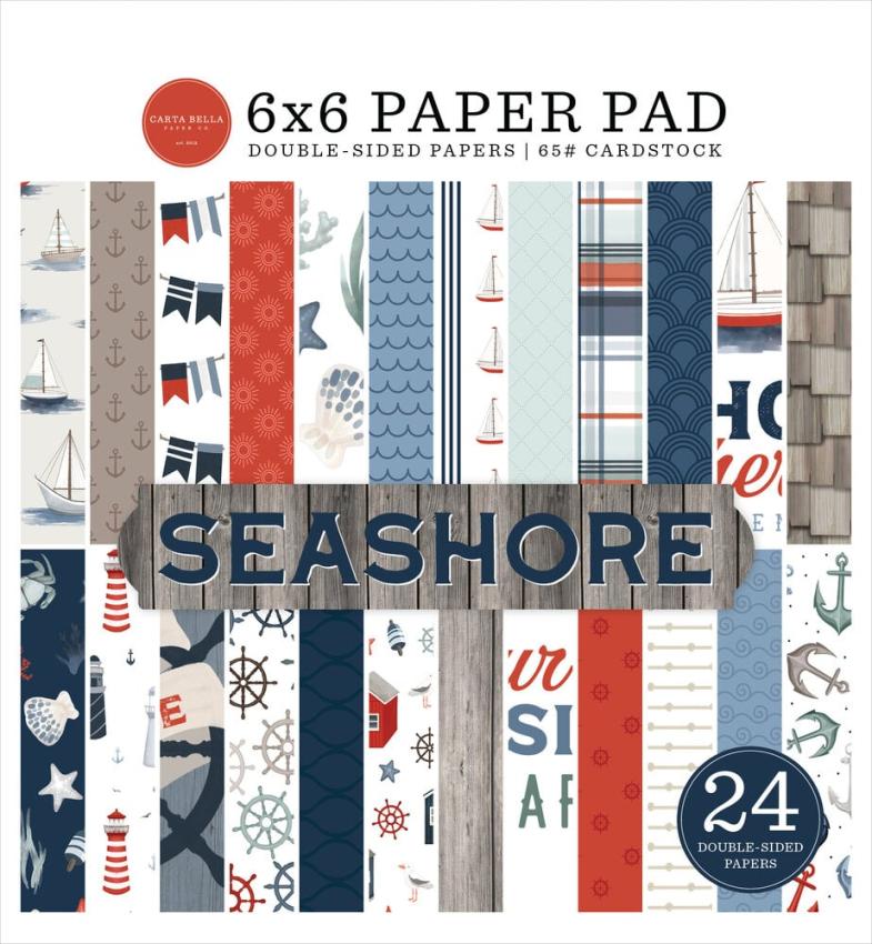 Carta Bella - Designpapier "Seashore" Paper Pad 6x6 Inch - 24 Bogen