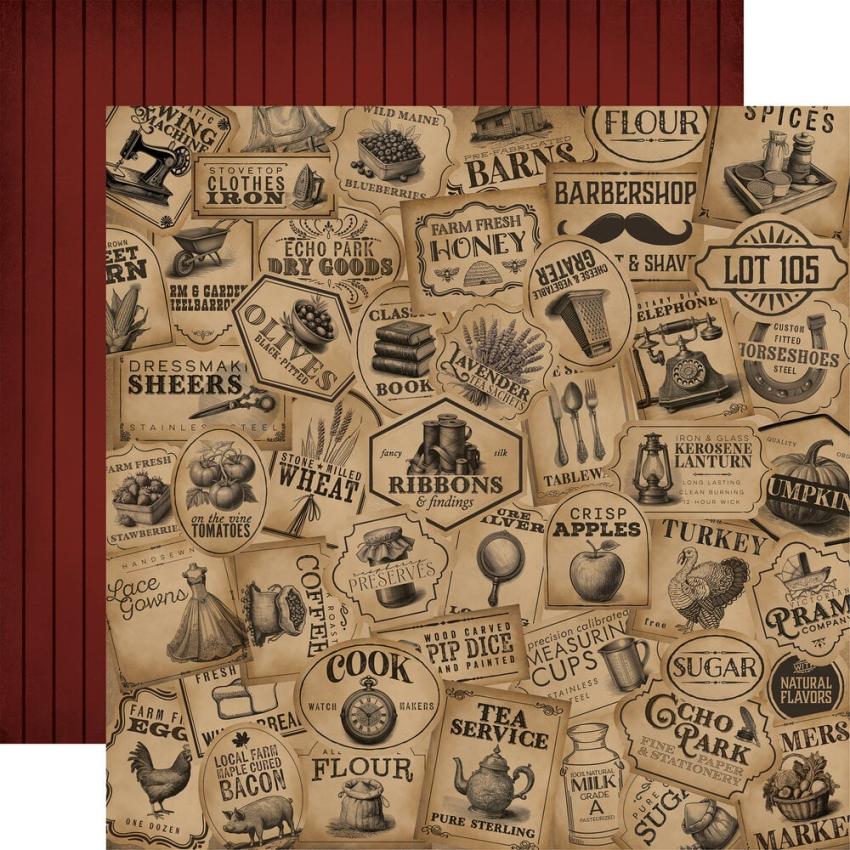 Carta Bella - Designpapier "Vintage Market" Collection Kit 12x12 Inch - 12 Bogen  