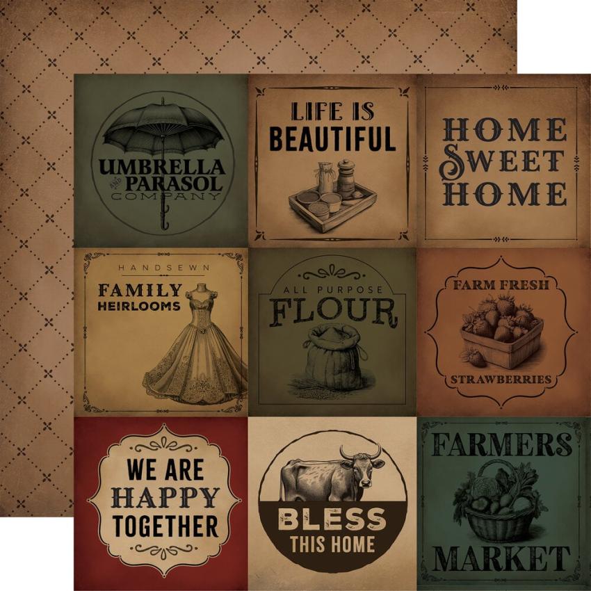 Carta Bella - Designpapier "Vintage Market" Collection Kit 12x12 Inch - 12 Bogen  