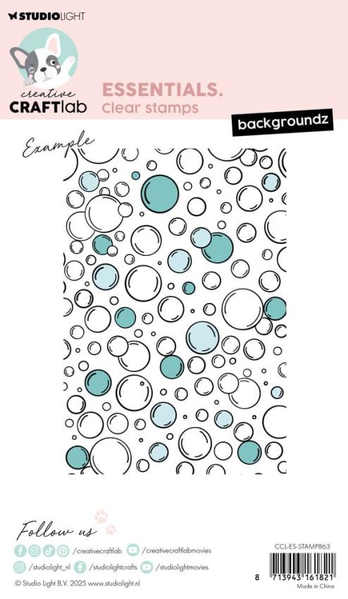 Creative Craft Lab - Studio Light - Stempel "Backgroundz Bubbles" Clear Stamps