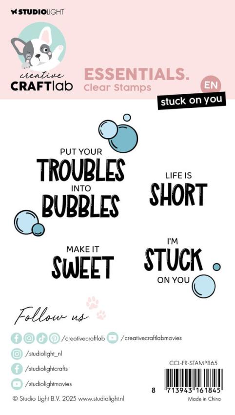 Creative Craft Lab - Studio Light - Stempelset "Stuck On You" Clear Stamps