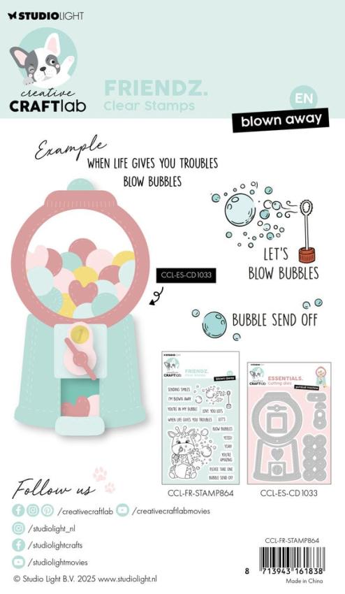 Creative Craft Lab - Studio Light - Stempelset "Blown Away" Clear Stamps