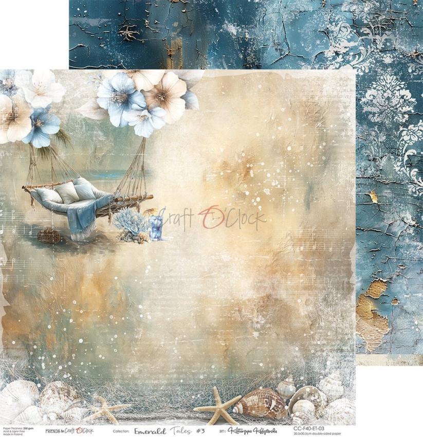 Craft OClock - Designpapier "Emerald Tales" Paper Pack 12x12 Inch - 6 Bogen