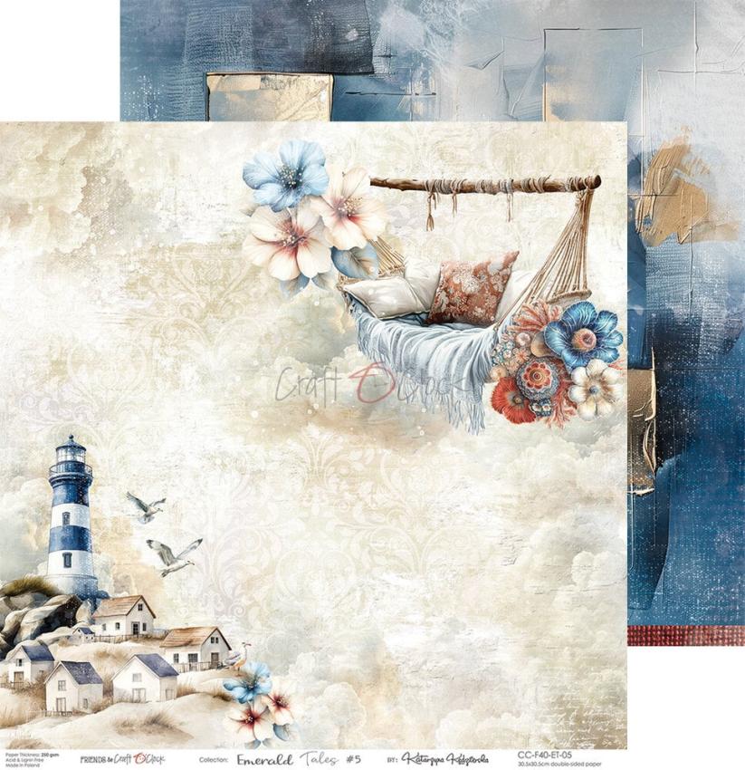 Craft OClock - Designpapier "Emerald Tales" Paper Pack 12x12 Inch - 6 Bogen