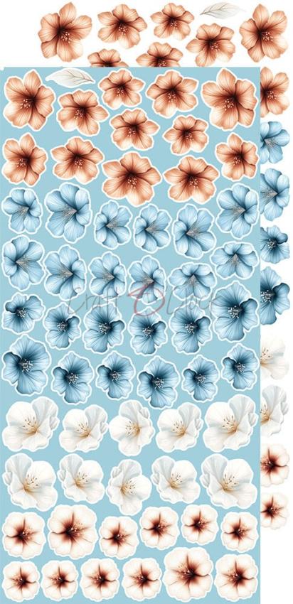 Craft OClock - Ausschneidebogen "Emerald Tales" Extra Set Flowers & More - 18 Bogen