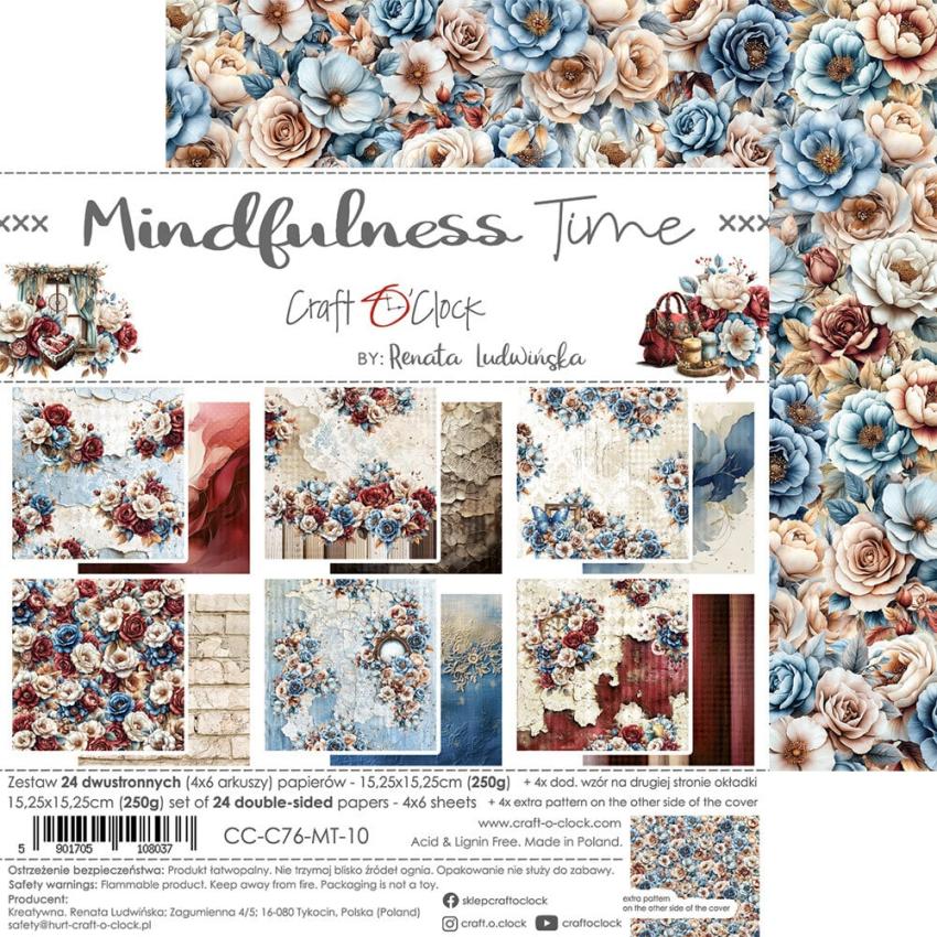 Craft OClock - Designpapier "Mindfulness Time" Paper Pack 6x6 Inch - 24 Bogen